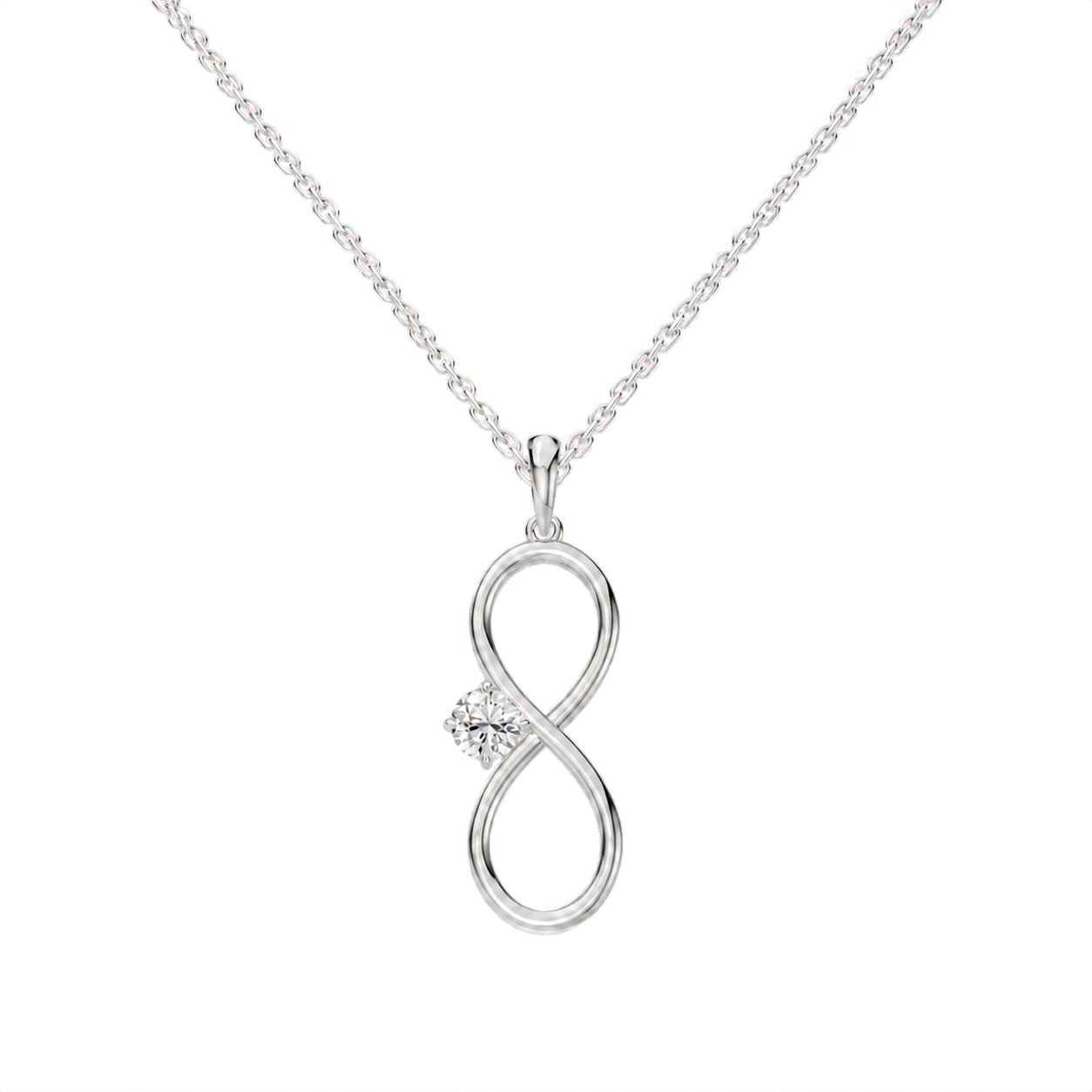 Infinity Solitaire Pendant